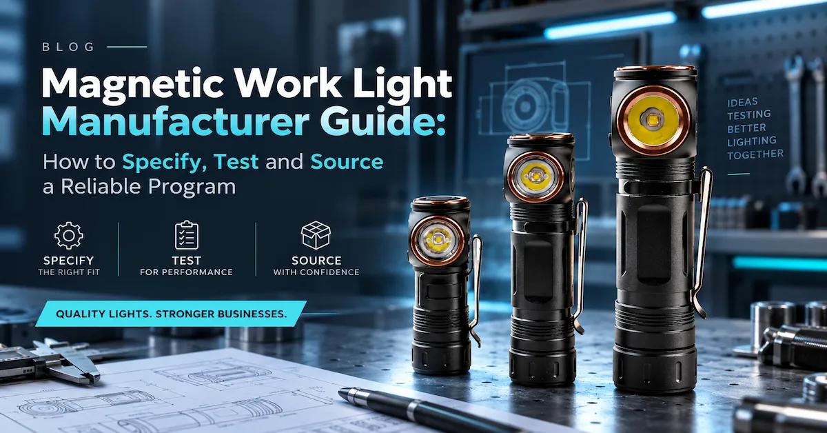 Magnetic Work Light Manufacturer Guide: How to Specify, Test and Source a Reliable Program